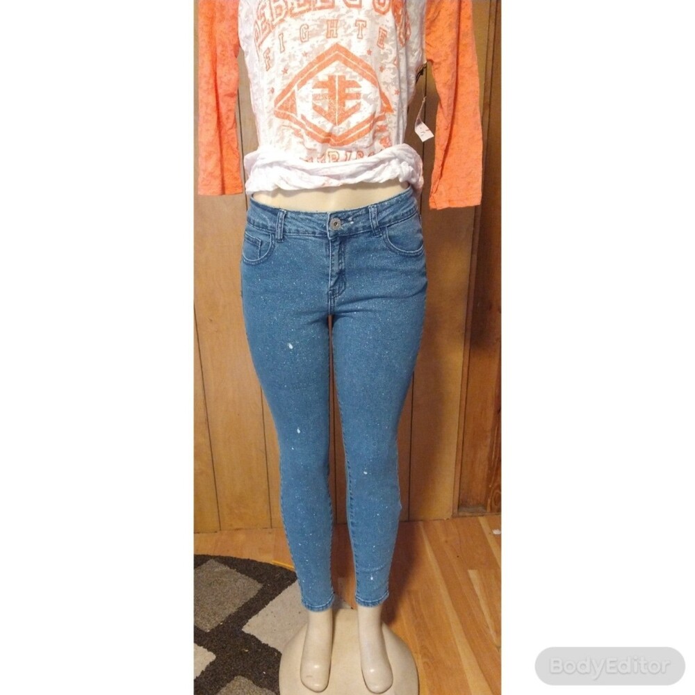 Bongo Blotched Bleach Skinny Jeans